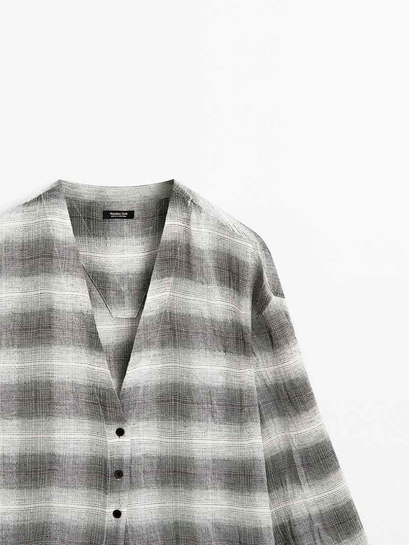 Платье-туника в клетку