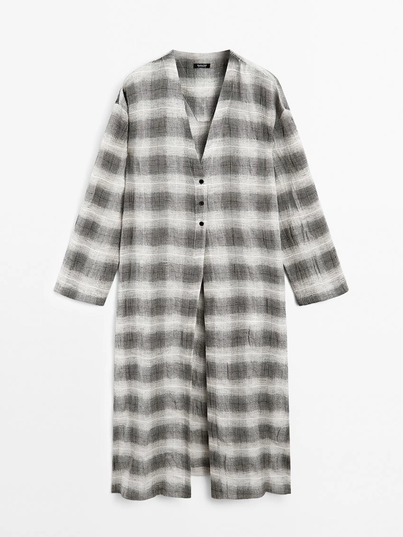 Платье-туника в клетку