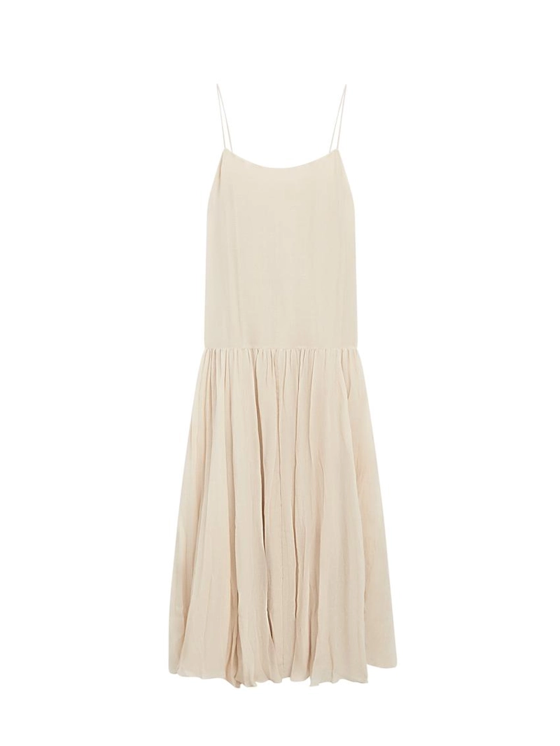 Платье миди с плиссированными деталями