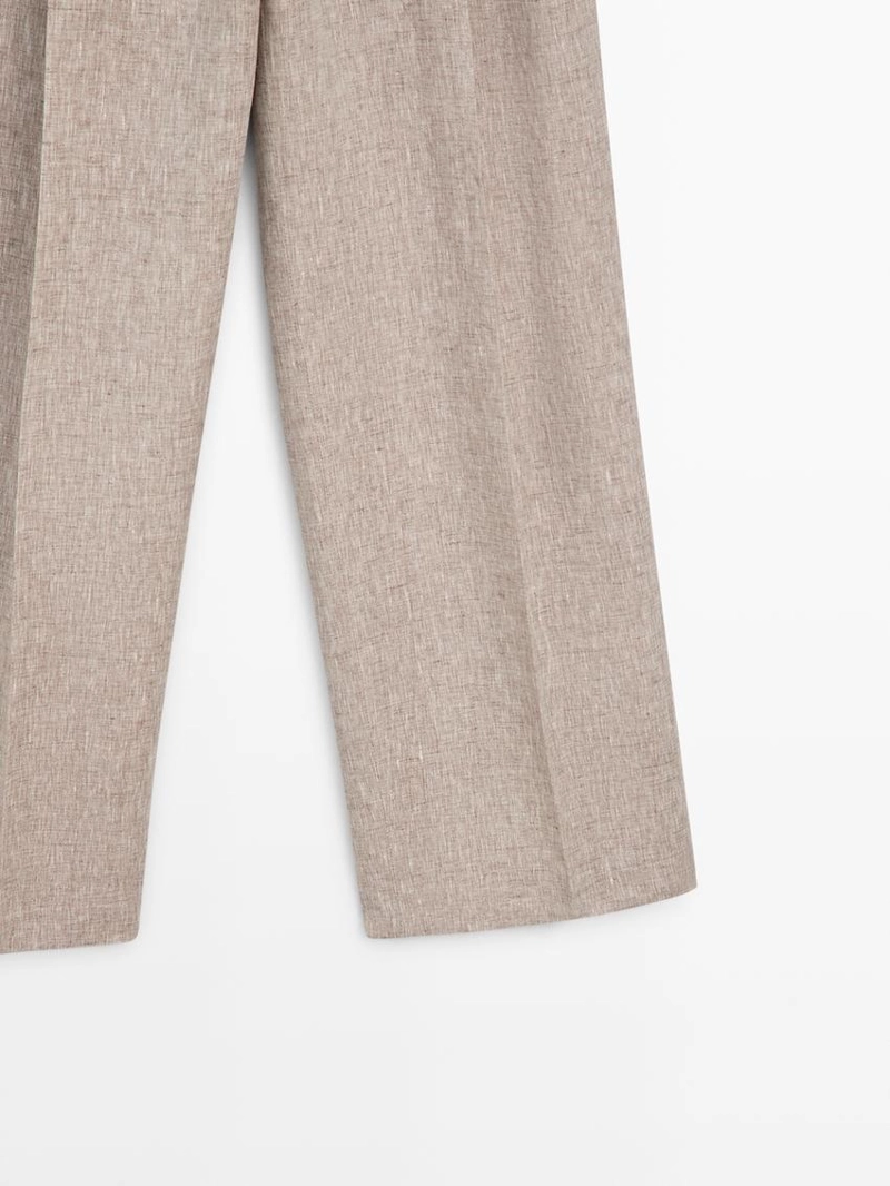 Льняные брюки-костюм