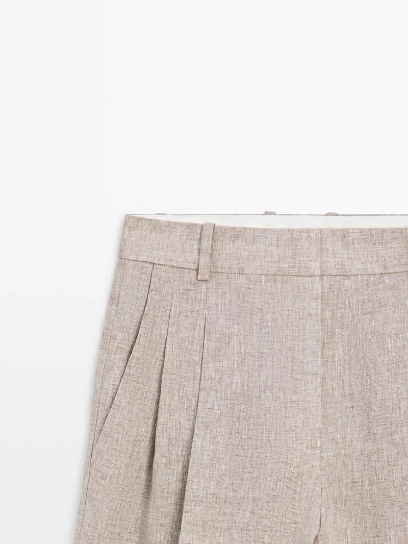 Льняные брюки-костюм