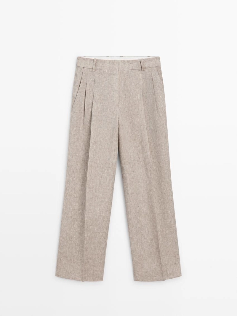 Льняные брюки-костюм