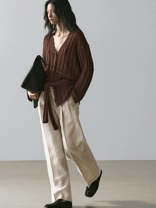 Льняные брюки-костюм- Заказать в России