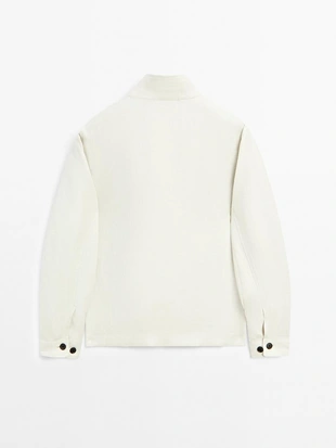 Пиджак с отложным воротником из 100% льна- Заказать в России