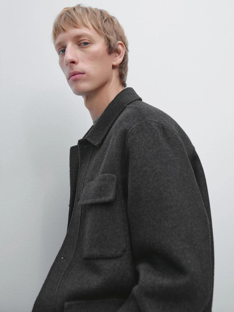 Пиджак из шерстяной смеси с карманами