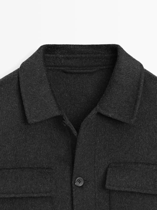 Пиджак из шерстяной смеси с карманами- Заказать в России