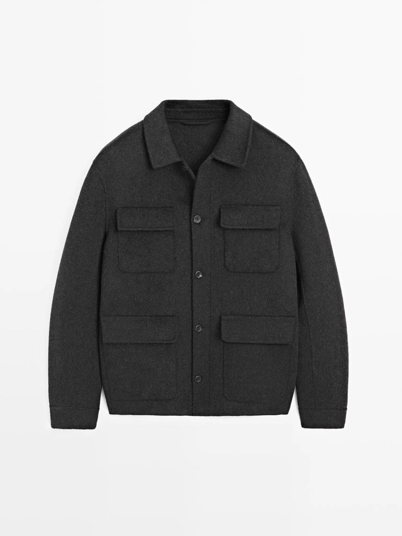 Пиджак из шерстяной смеси с карманами