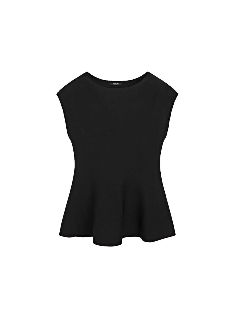 Вязаный топ с круглым вырезом