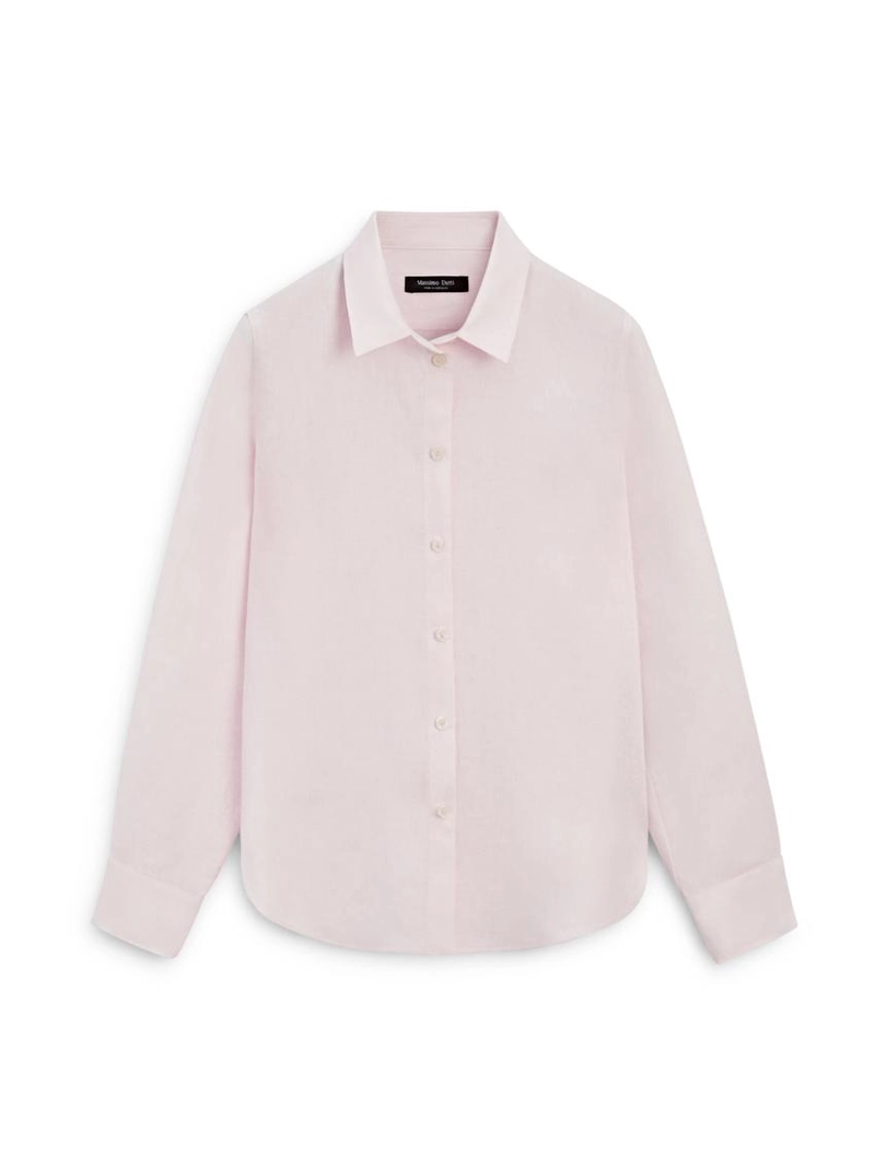 Рубашка из 100% льна с плиссировкой