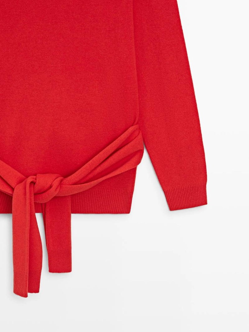 Джемпер из шерсти с деталями на талии