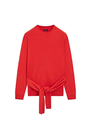 ORANGE | 5639/539/640 - Massimo Dutti Джемпер из шерсти с деталями на талии