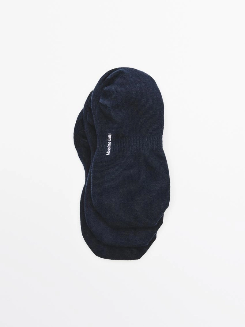 Набор из 3 пар невидимых носков из хлопкового смесового материала