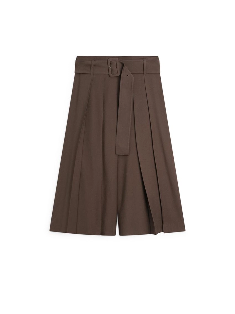 Юбка-шорты с плиссировкой до середины бедра