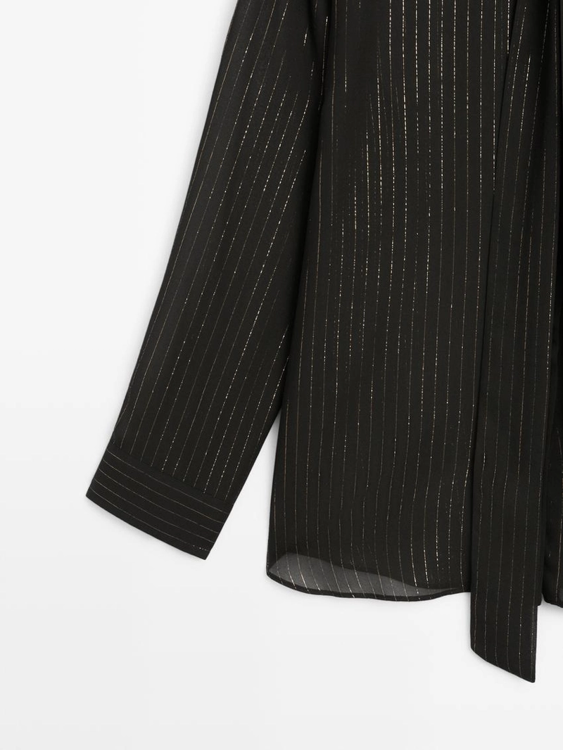 Рубашка с воротником-шарфом