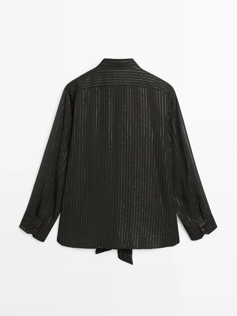 Рубашка с воротником-шарфом