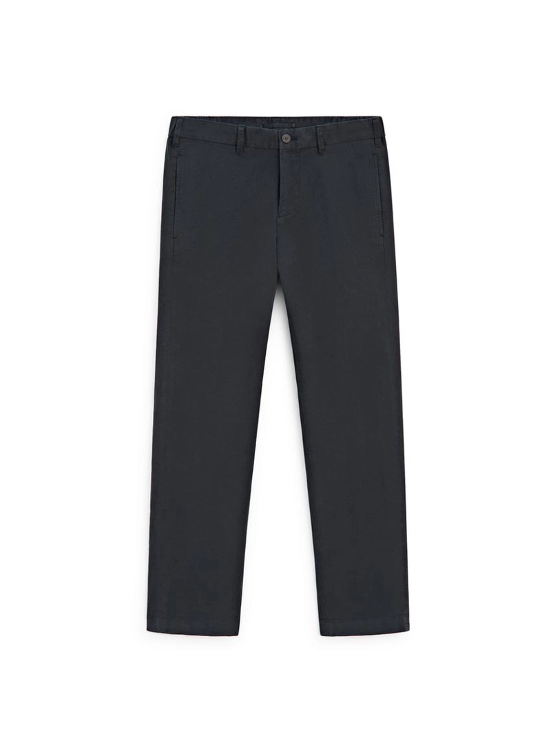 Брюки из хлопкового смесового материала с узким кроем