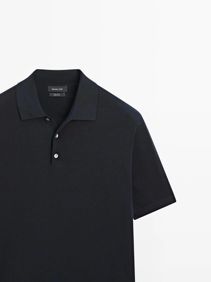 Поло из хлопкового трикотажа