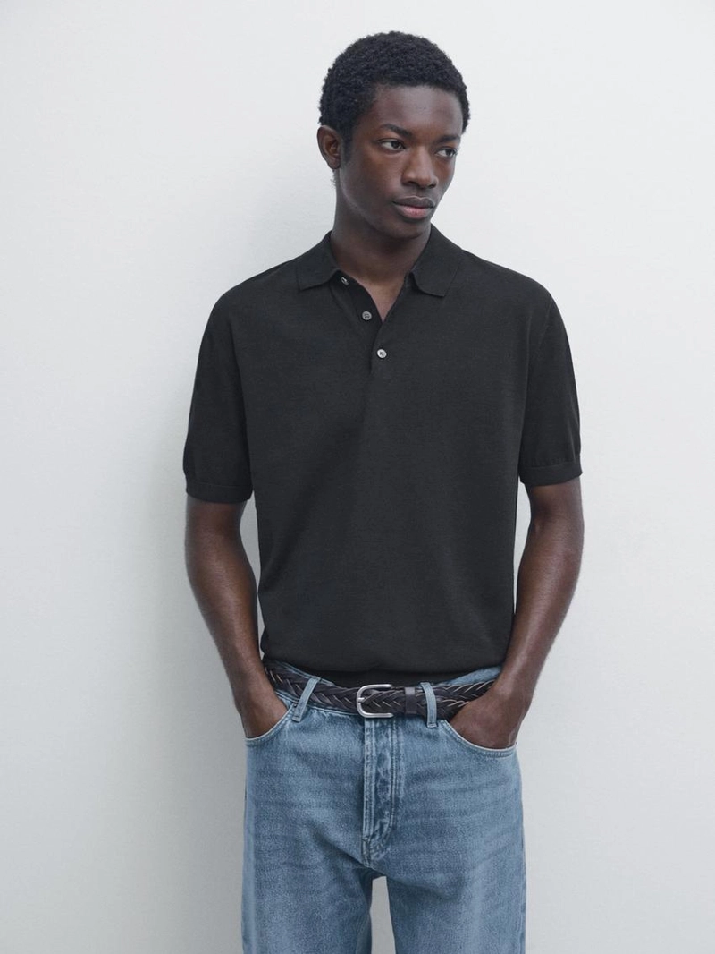 Поло из хлопкового трикотажа