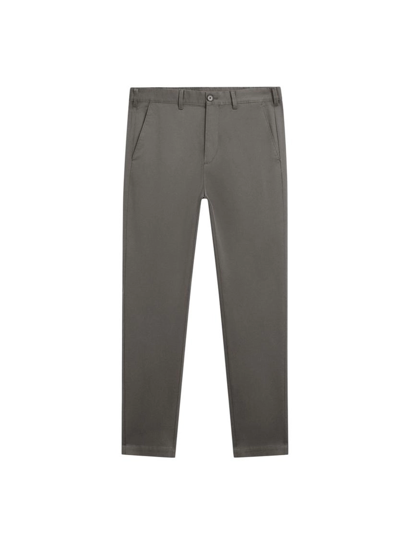 Хлопковые брюки приталенного кроя из смесовой ткани massimo dutti