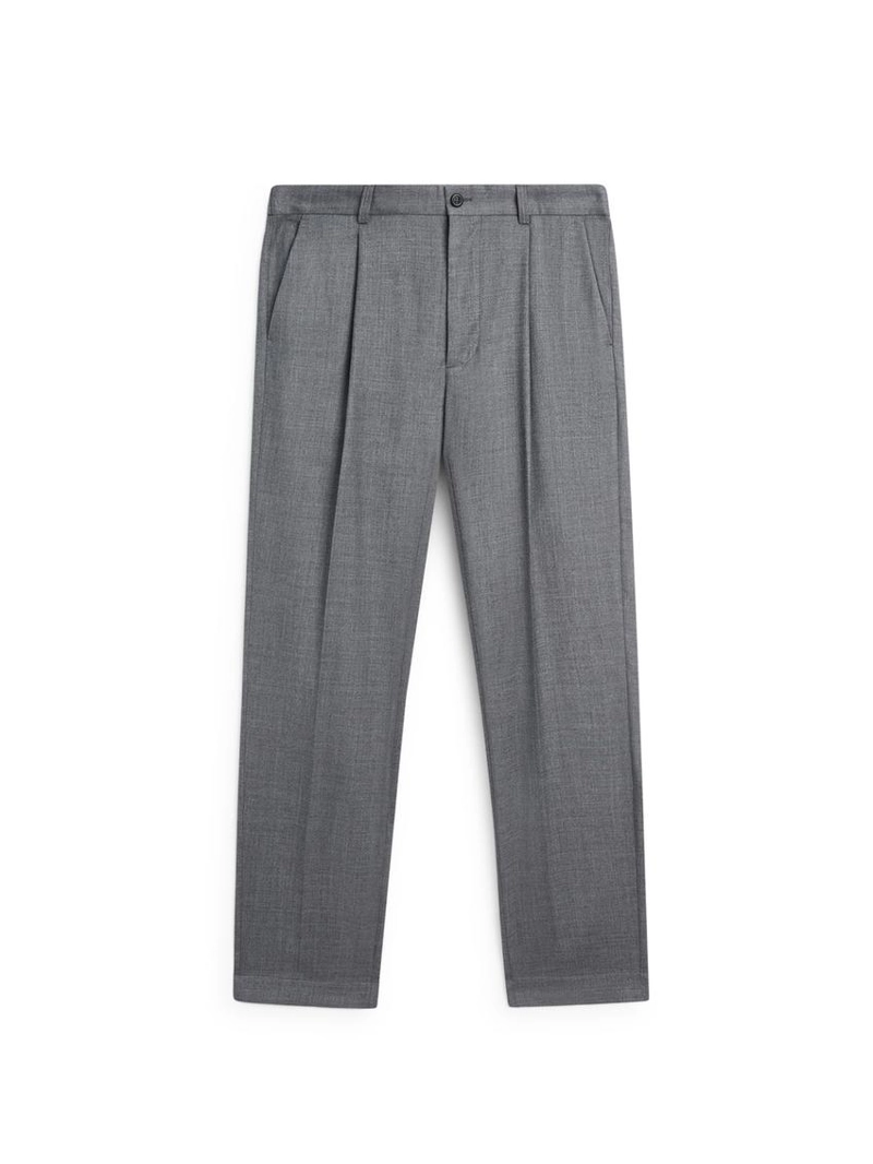 Брюки из шерсти свободного кроя с деталями вытачек