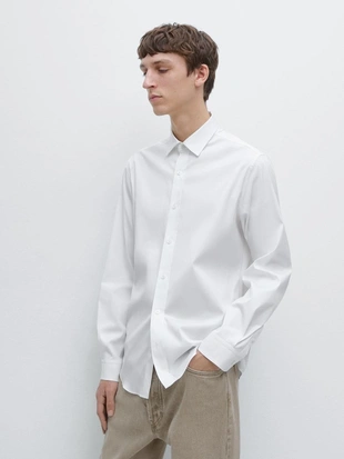 Рубашка из хлопково-вискозного трикотажа- Заказать в России