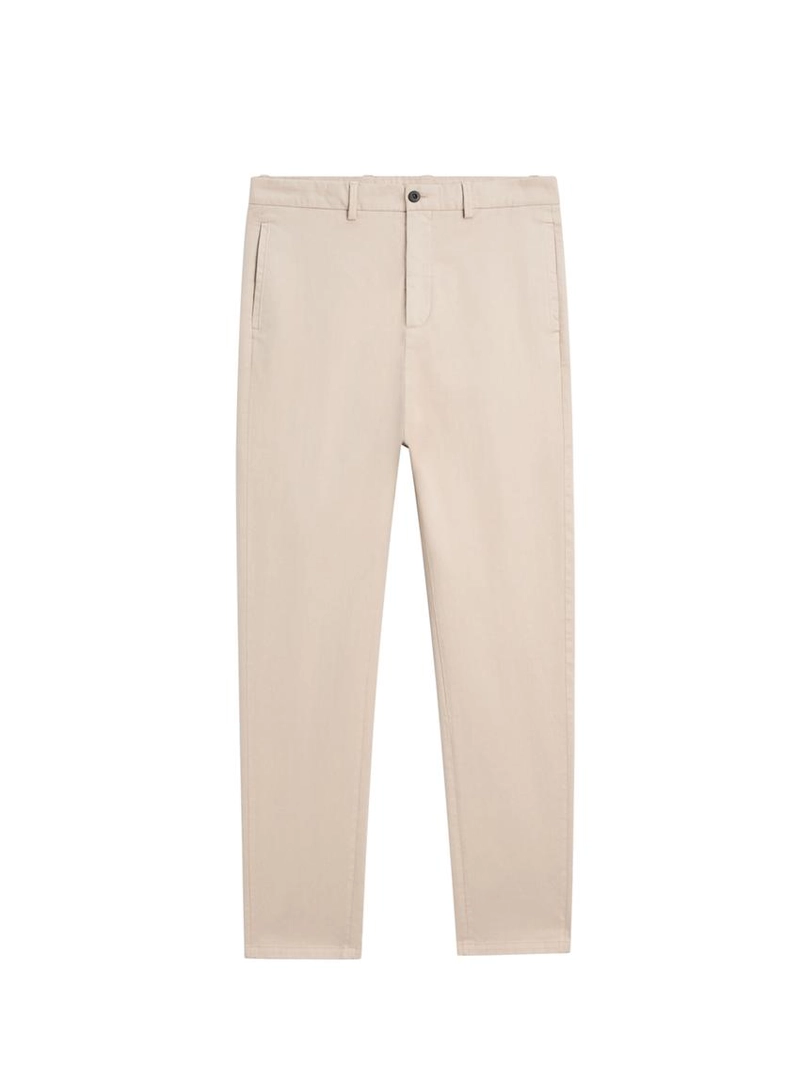 Хлопковые брюки из твила с эластичным поясом