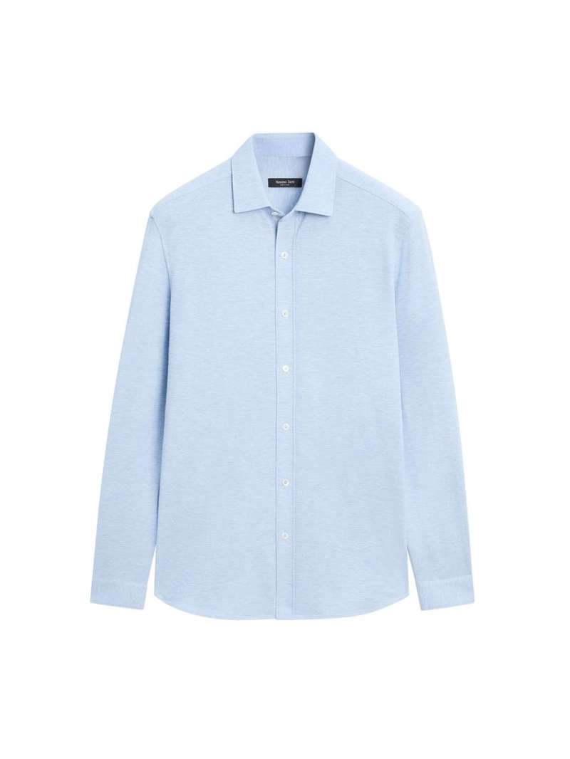 Рубашка свободного кроя с меланжевой отделкой