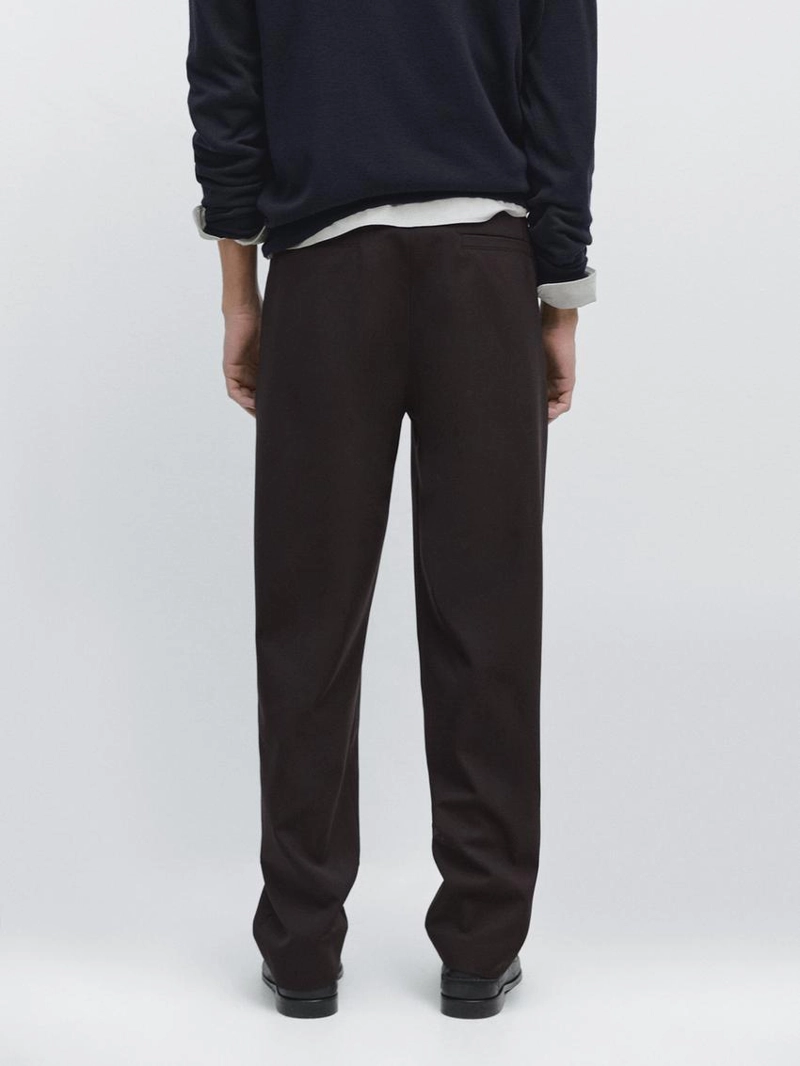 Брюки из шерсти с текстурой cool wool