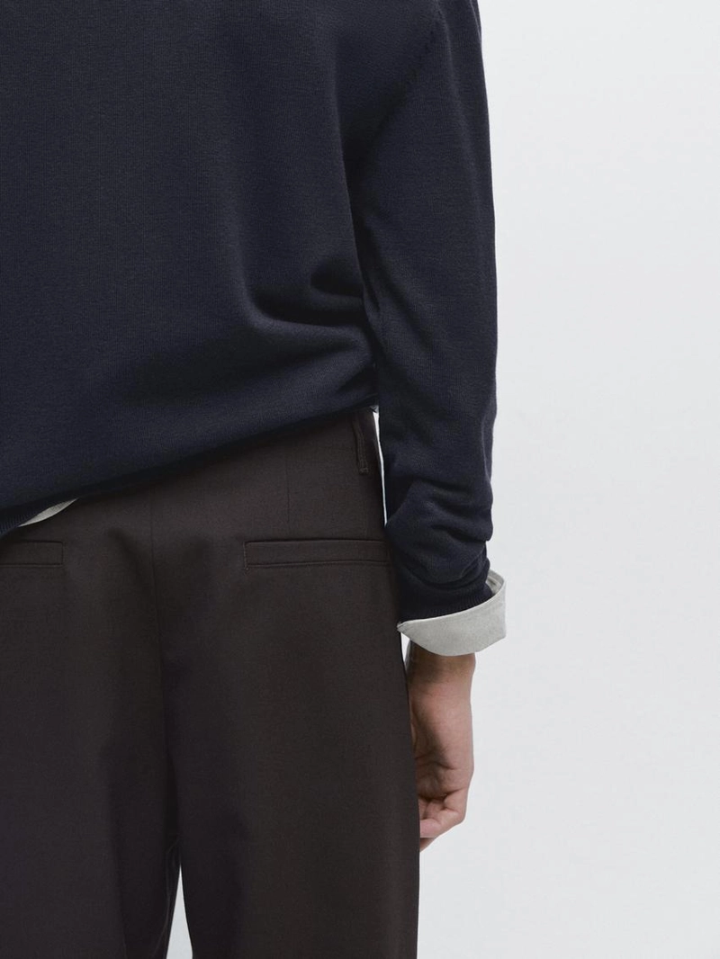 Брюки из шерсти с текстурой cool wool