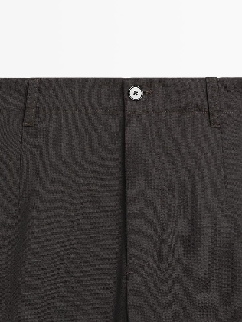 Брюки из шерсти с текстурой cool wool