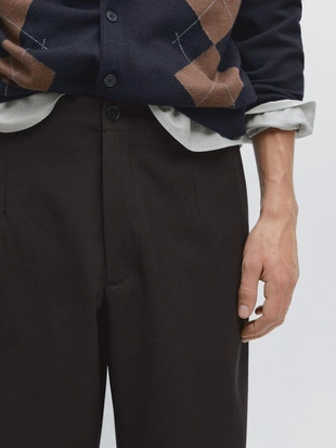 Брюки из шерсти с текстурой COOL WOOL- Заказать в России