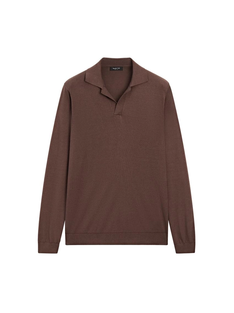 Поло-свитер из хлопково-шелковой смеси