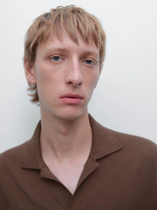 Поло-свитер из хлопково-шелковой смеси- Заказать в России