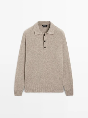 Пуловер-поло из 100% кашемира- Заказать в России