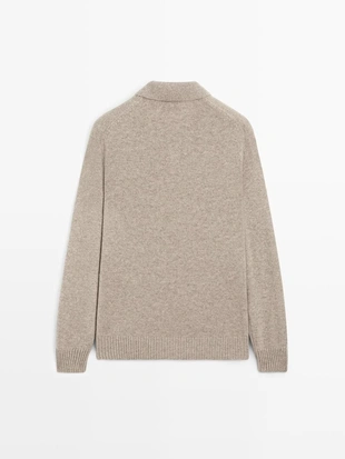 Пуловер-поло из 100% кашемира- Заказать в России