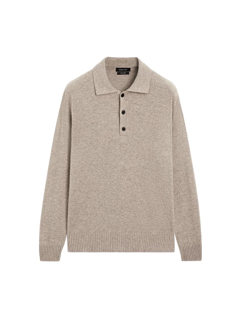 Пуловер-поло из 100% кашемира