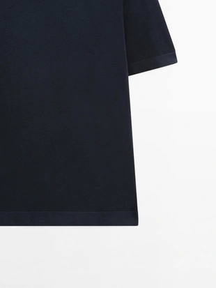 100% хлопковая футболка с коротким рукавом вязаная- Заказать в России