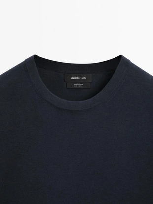 100% хлопковая футболка с коротким рукавом вязаная- Заказать в России