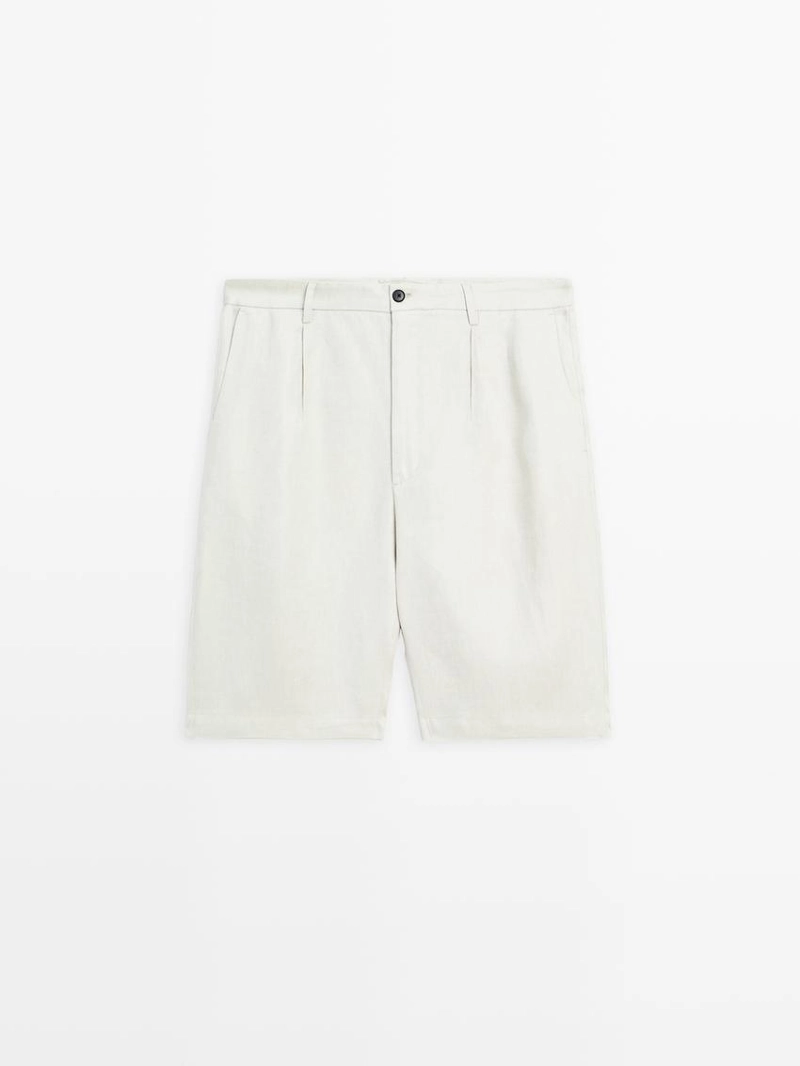 100% льняные бермуды