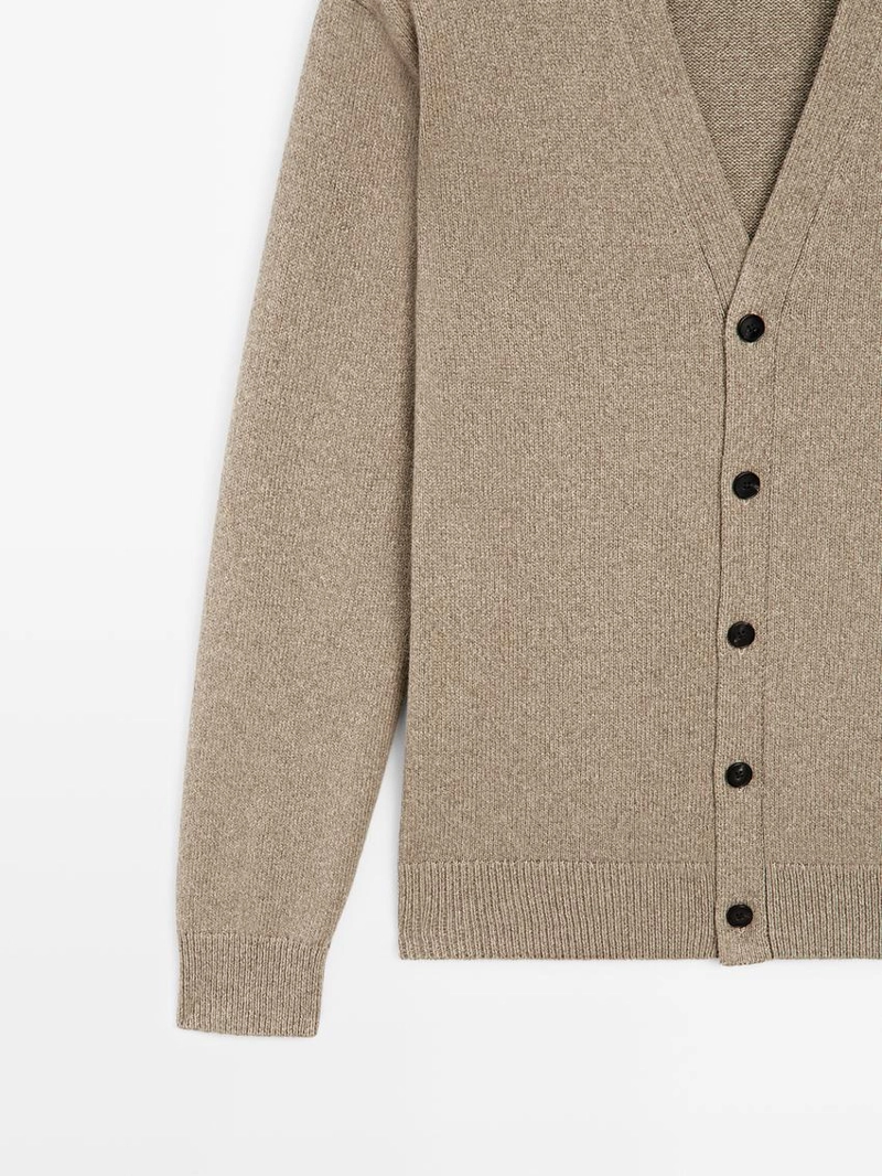 Кардиган из хлопкового трикотажа mouliné