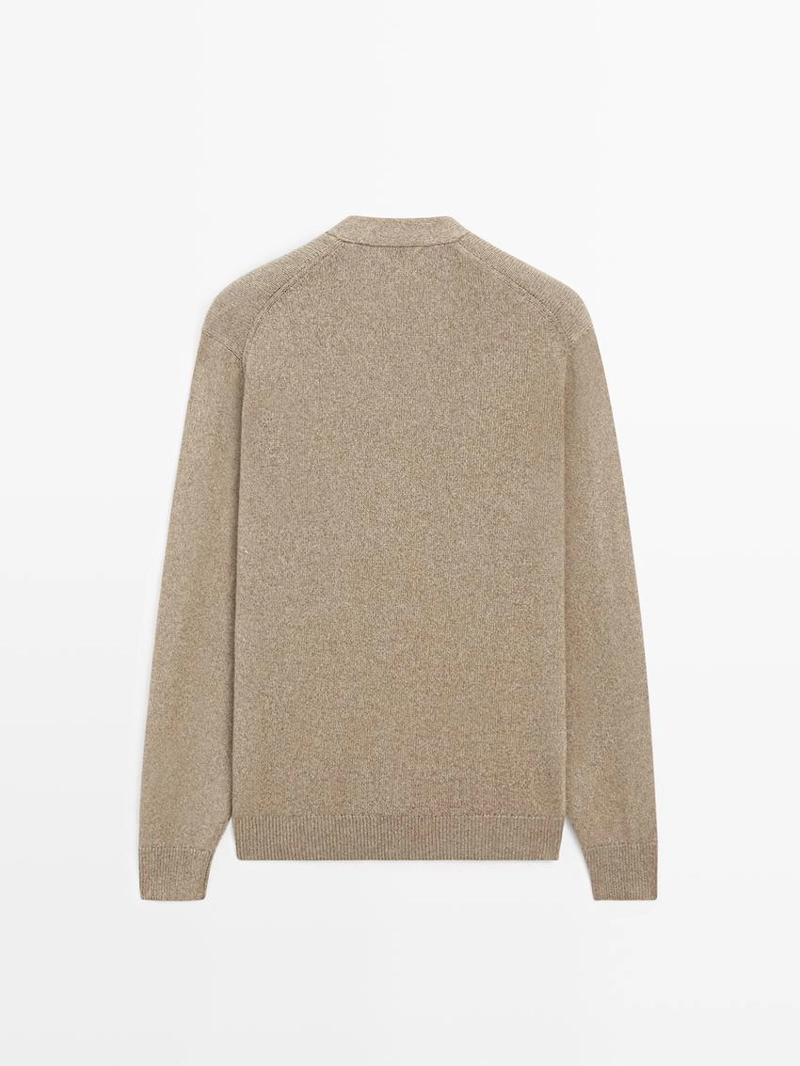 Кардиган из хлопкового трикотажа mouliné