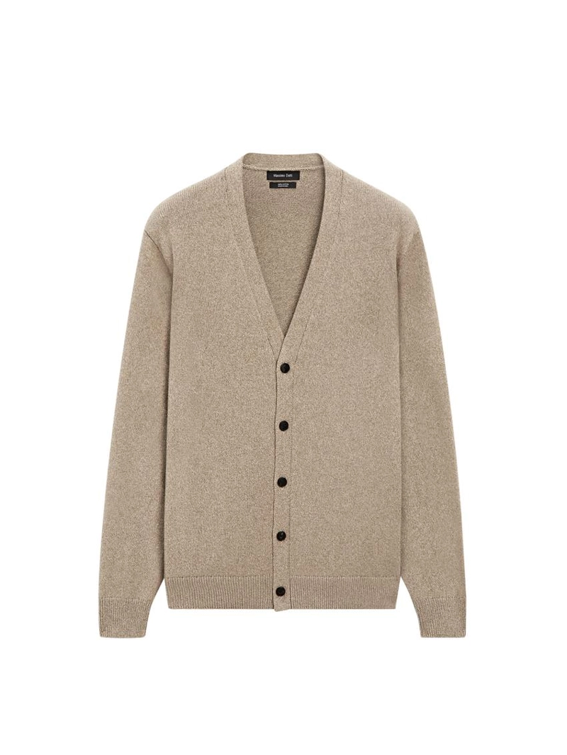 Кардиган из хлопкового трикотажа mouliné