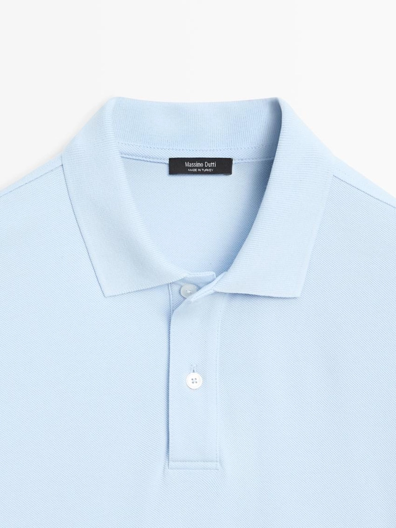 Поло из микротекстурированного хлопка