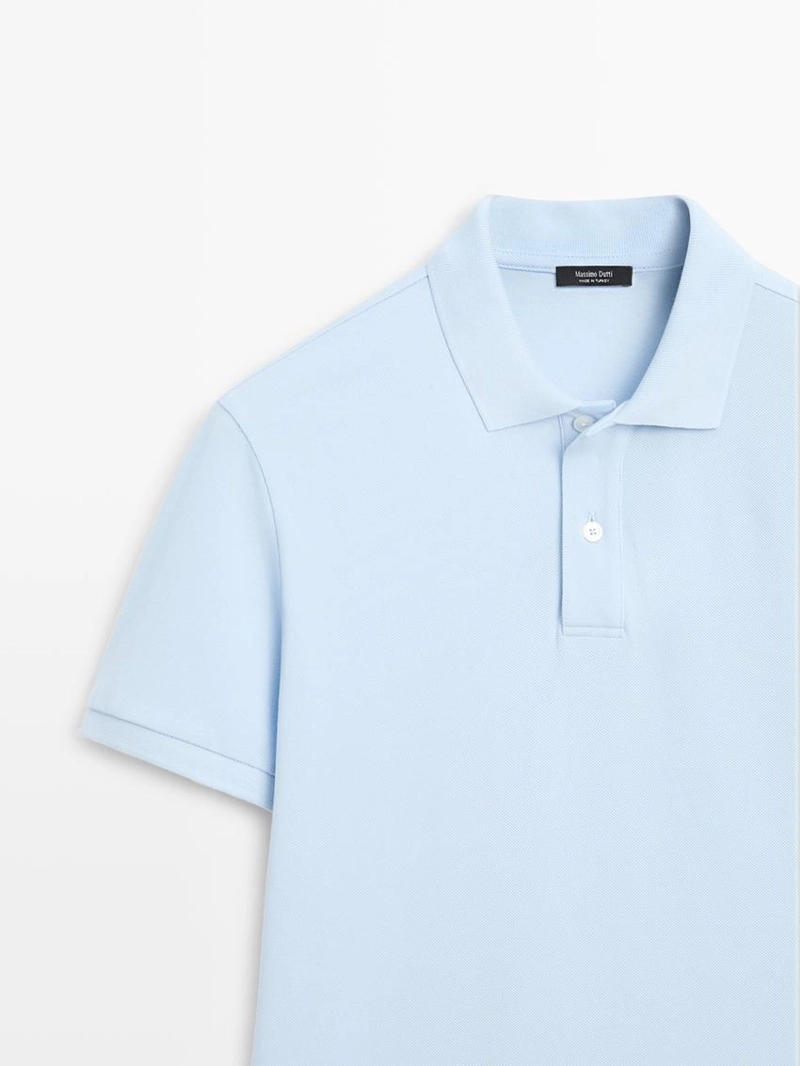 Поло из микротекстурированного хлопка