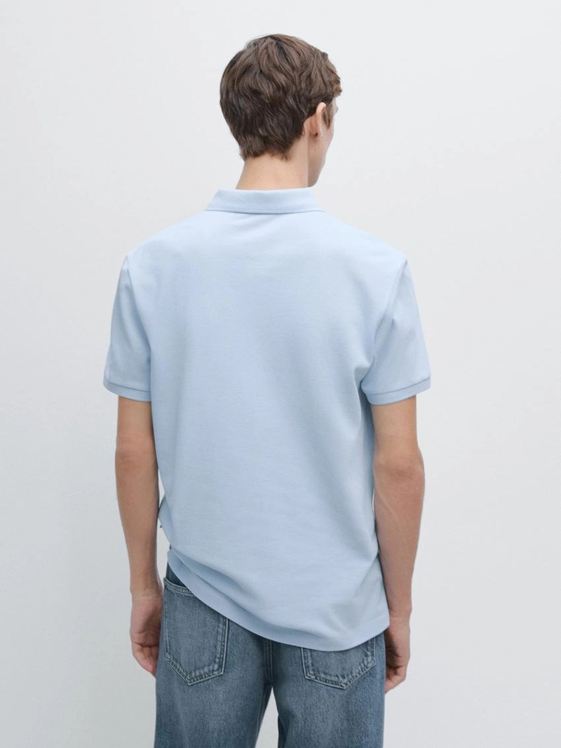 Поло из микротекстурированного хлопка