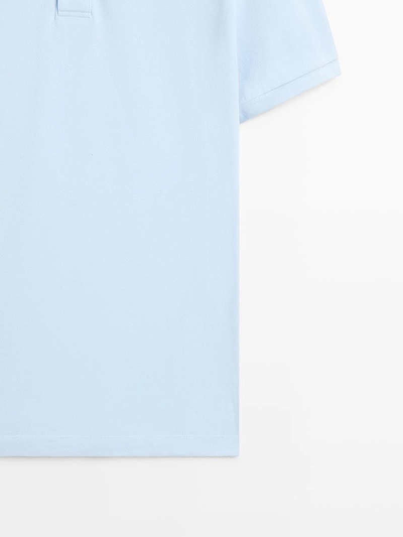 Поло из микротекстурированного хлопка