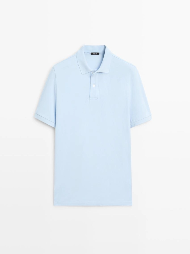 Поло из микротекстурированного хлопка