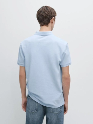 Поло из микротекстурированного хлопка- Заказать в России