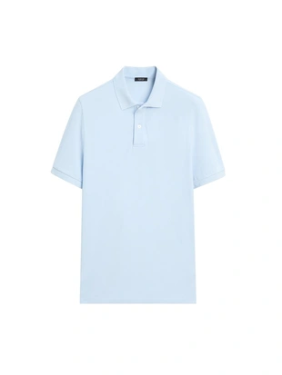 Поло из микротекстурированного хлопка- Заказать в России