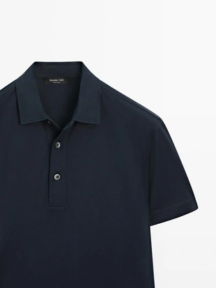 Поло с коротким рукавом из хлопково-синтетической смеси- Заказать в России